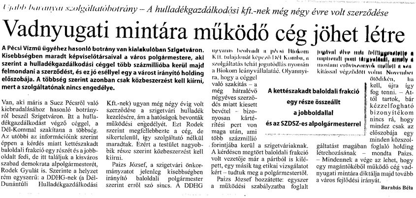 Újabb baranyai szolgáltatóbotrány - A hulladékgazdálkodási kft.-nek még négy évre volt szerződése
