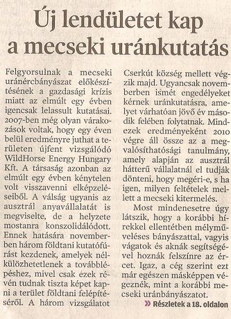 Új lendületet kap a mecseki uránkutatás