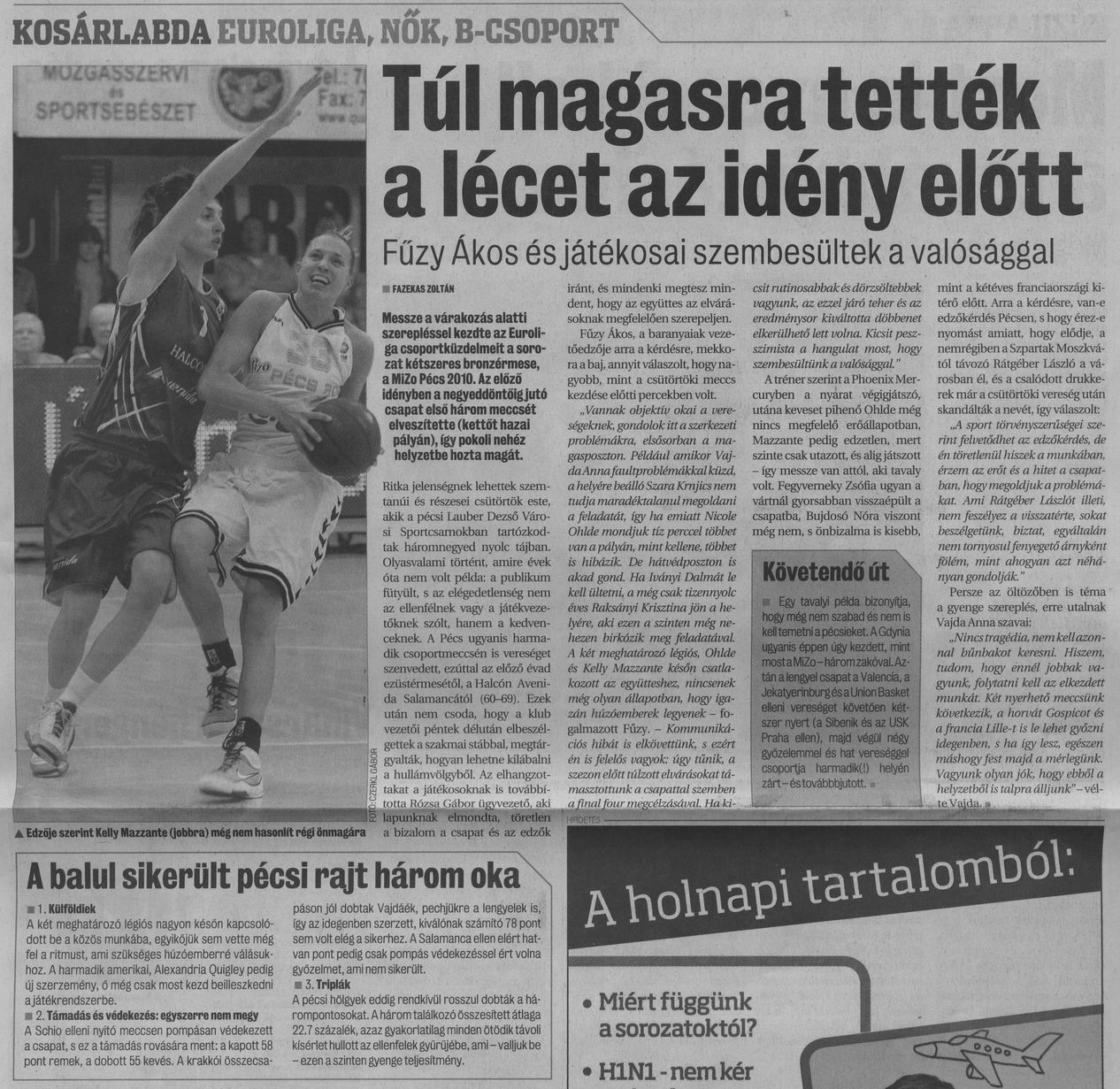Túl magasra tették a lécet az idény előtt : Fűzy Ákos és játékosai szembesültek a valósággal