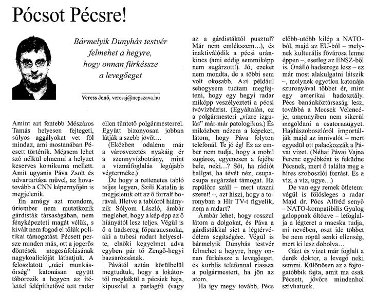 Pócsot Pécsre!