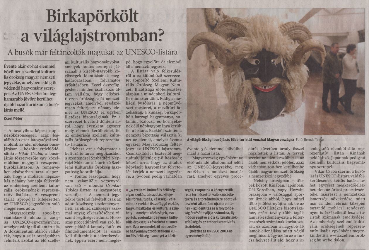 Birkapörkölt a világlajstromban? : A busók már feltáncolták magukat az UNESCO-listára