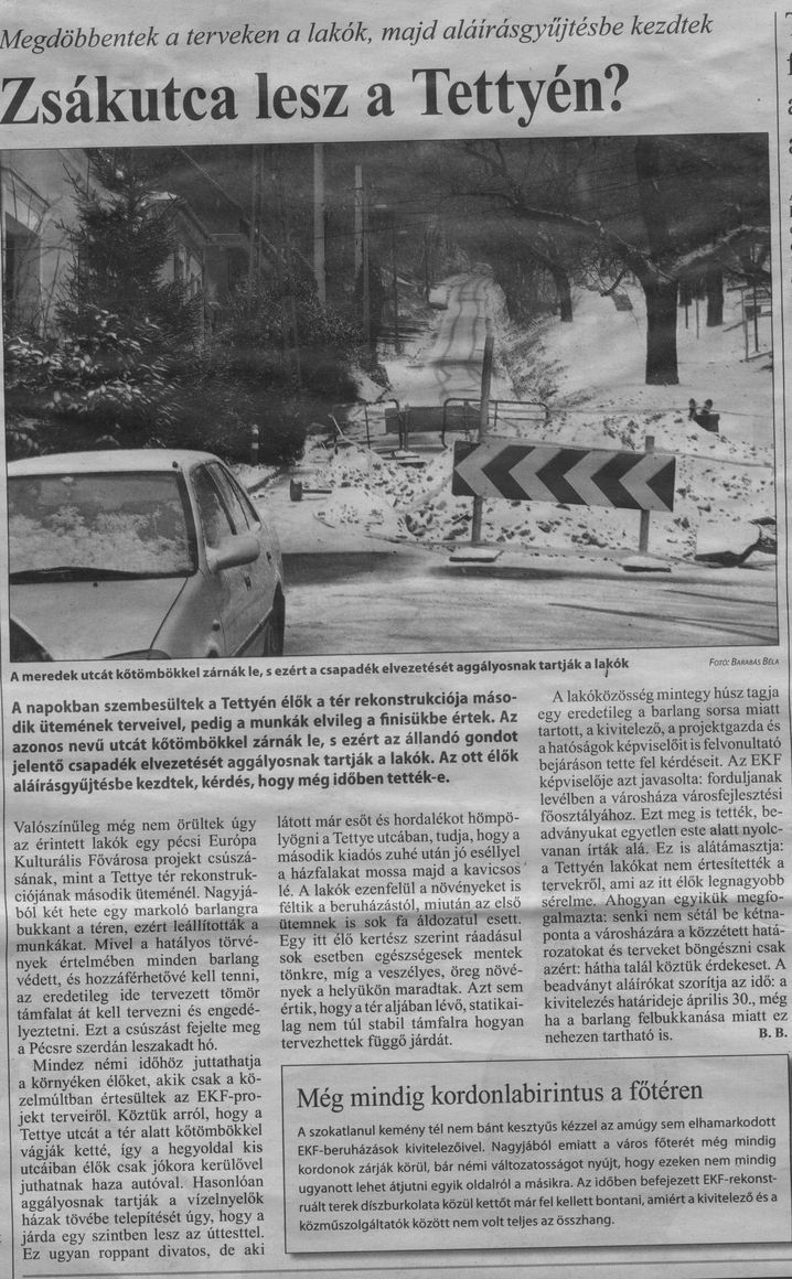 Zsákutca lesz a Tettyén?
