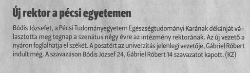 Új rektor a pécsi egyetemen