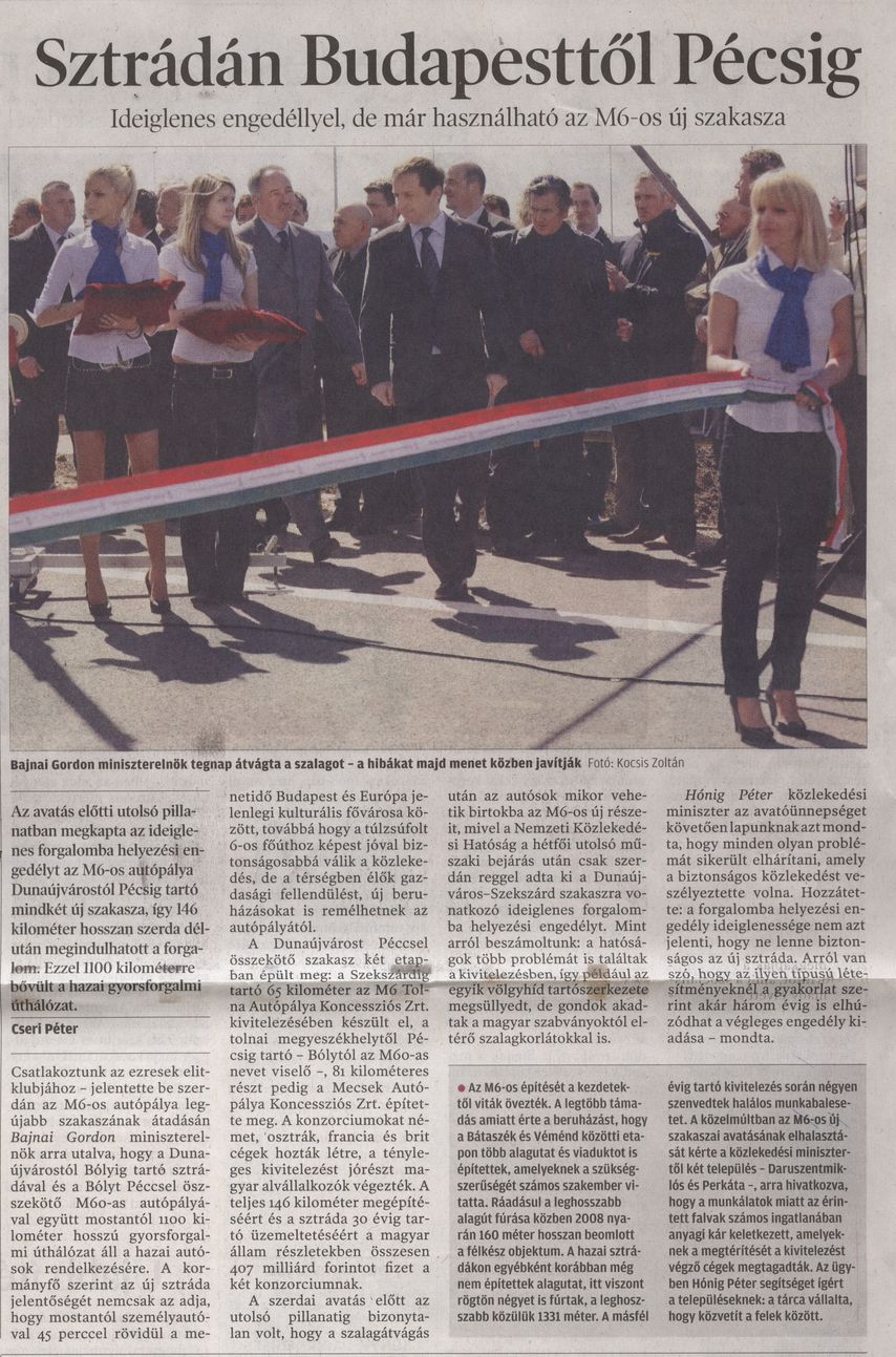 Sztrádán Budapesttől Pécsig