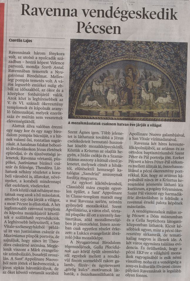 Ravenna vendégeskedik Pécsen