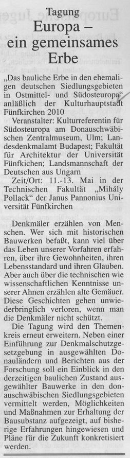 Europa - ein gemeinsames Erbe