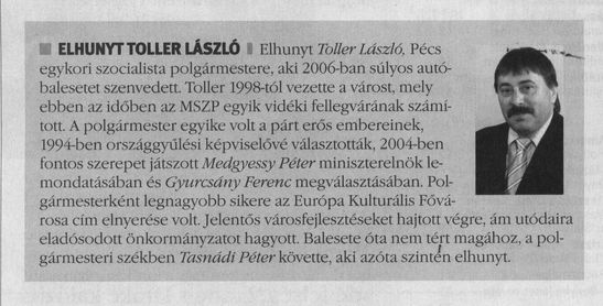 Elhunyt Toller László