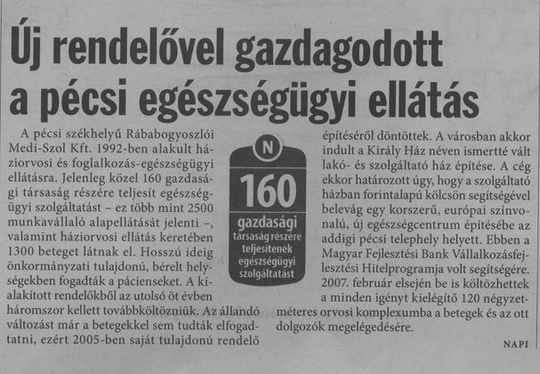 Új rendelővel gazdagodott a pécsi egészségügyi ellátás