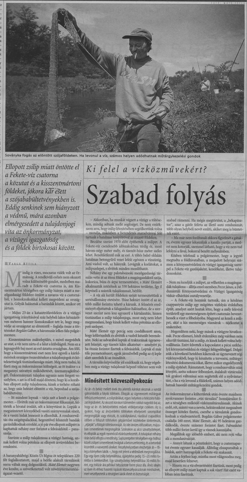 Szabad folyás : Ki felel a vízközművekért?