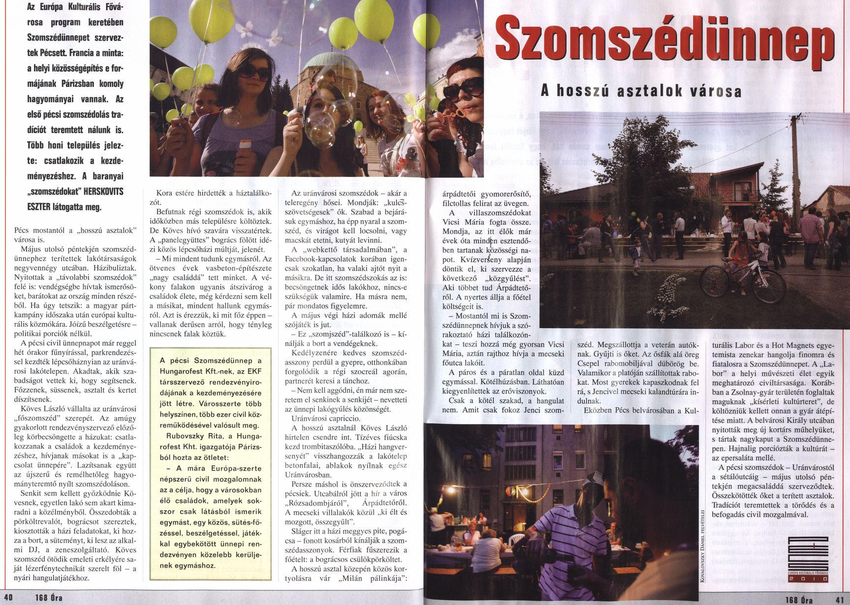 Szomszédünnep A hosszú asztalok városa