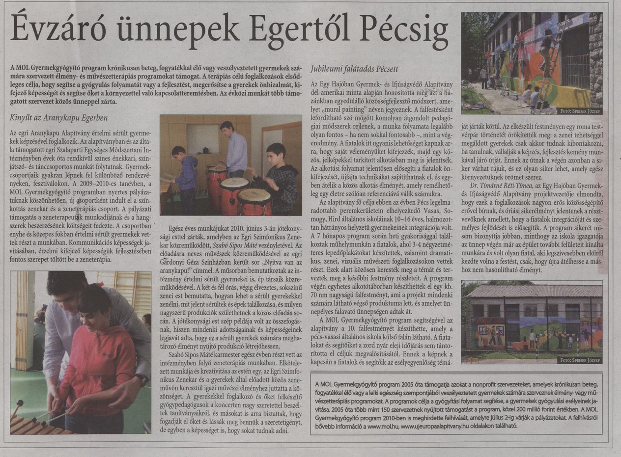 Évzáró ünnepek Egertől Pécsig