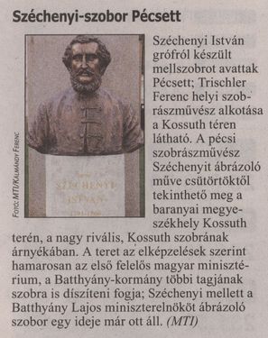 Széchenyi-szobor Pécsett