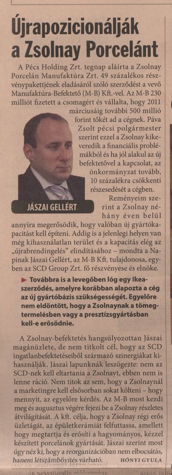 Újrapozícionálják a Zsolnay Porcelánt