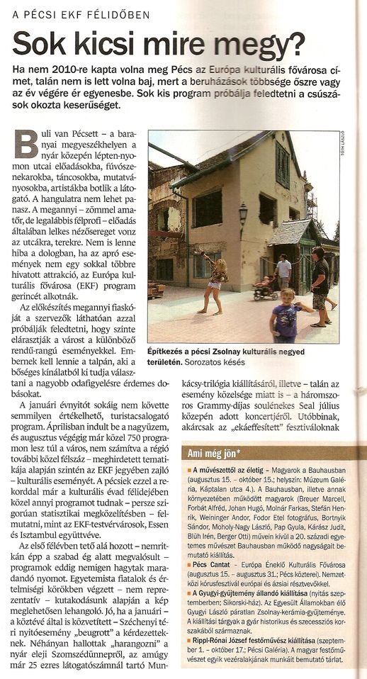 A pécsi EKF félidőben Sok kicsi mire megy?