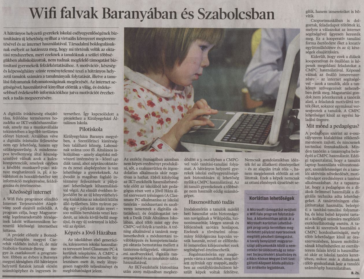 Wifi falvak Baranyában és Szabolcsban