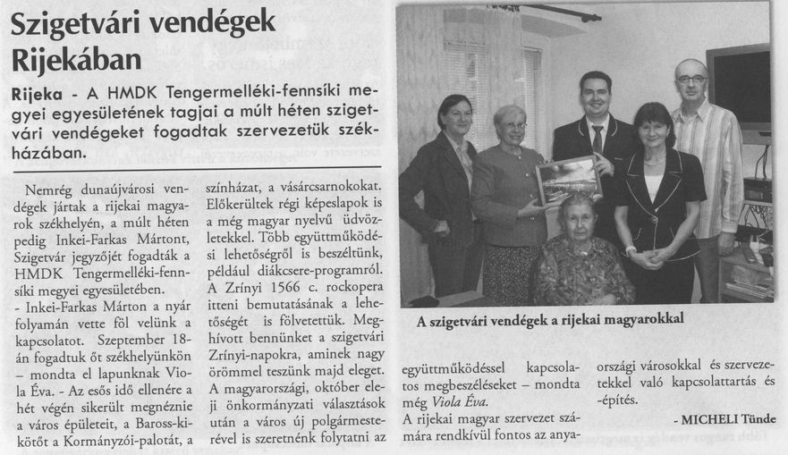 Szigetvári vendégek Rijekában