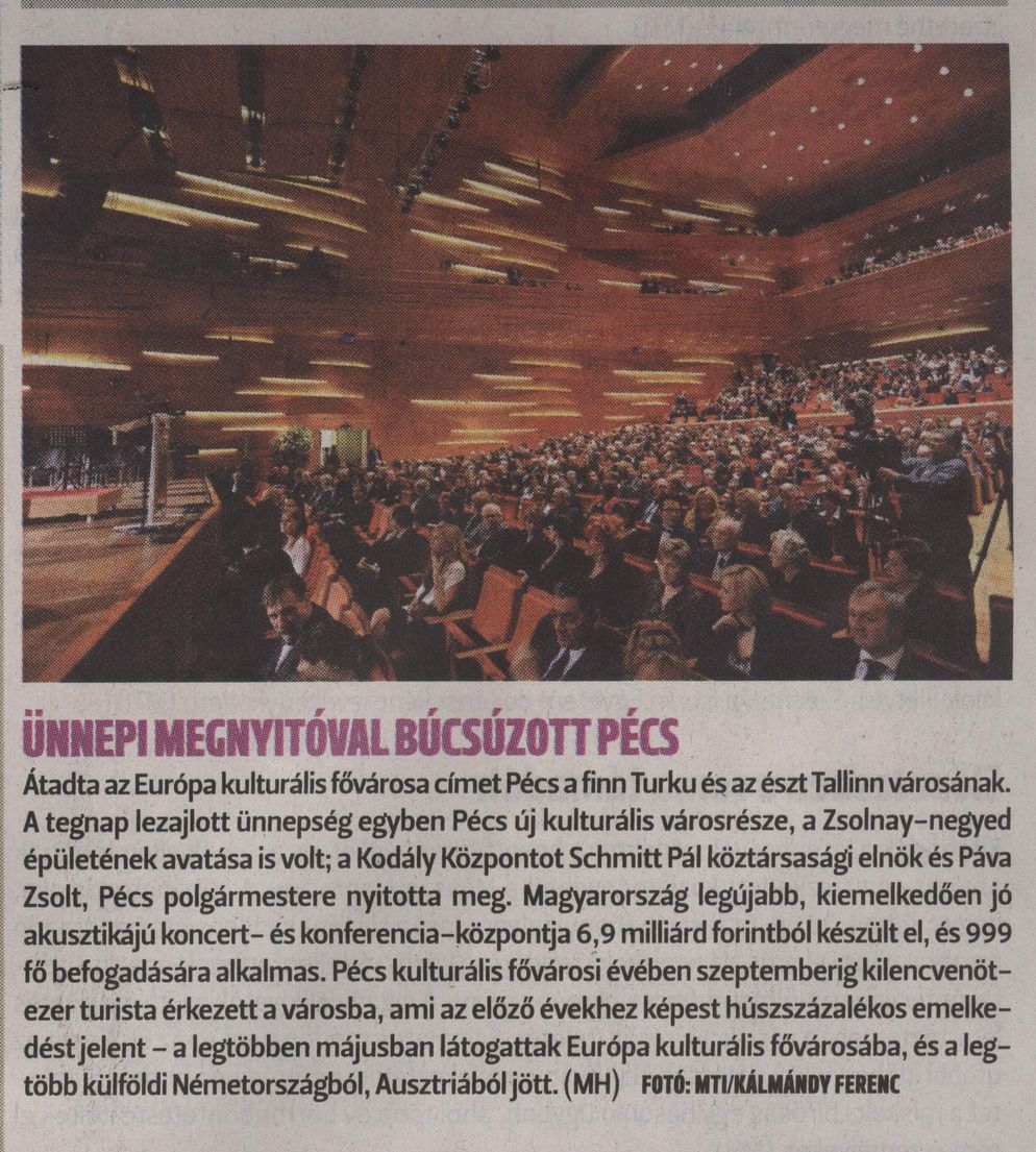 Ünnepi megnyitóval búcsúzott Pécs