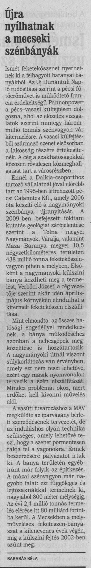 Újra nyílhatnak a mecseki szénbányák