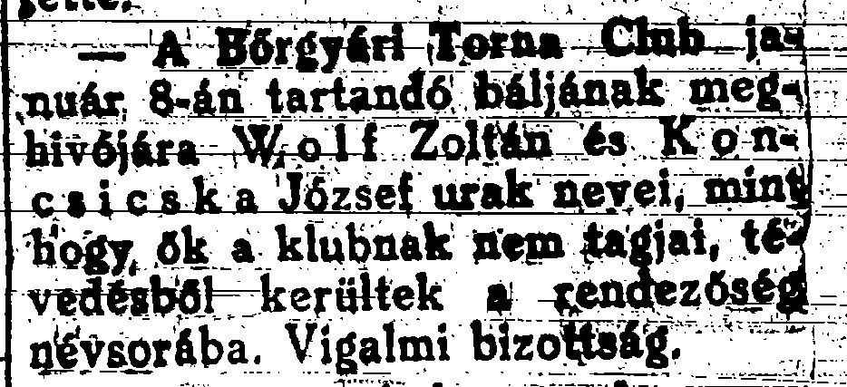 A Bőrgyári Torna Club...