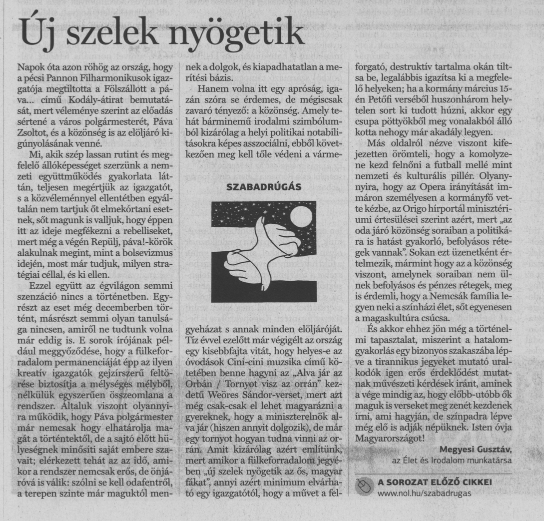 Új szelek nyögetik