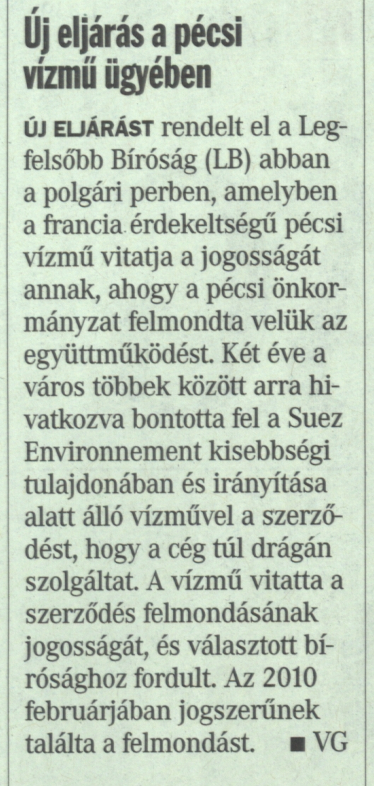 Új eljárás a pécsi vímű ügyében