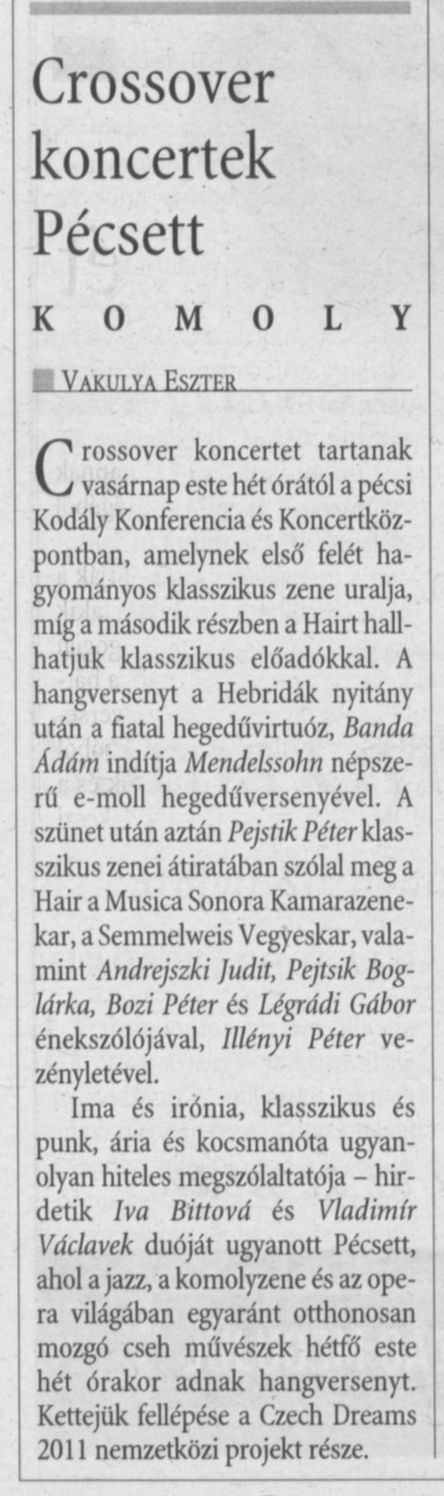 Crossover koncertek Pécsett