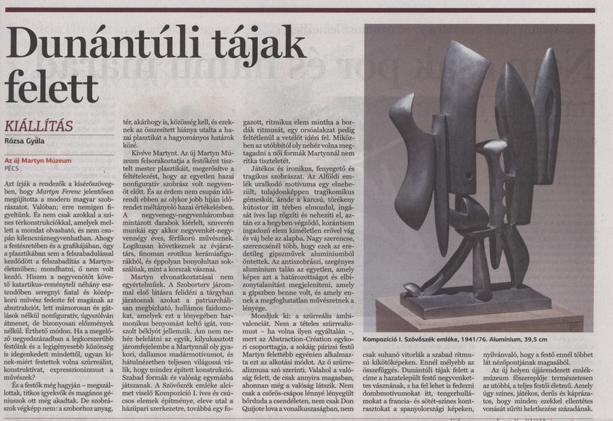 Dunántúli tájak felett Az új Martyn Múzeum