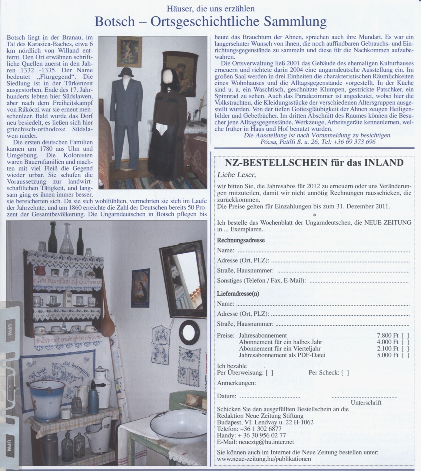 Botsch - Ortsgeschtliche Sammlung Häuser, die und erzählen