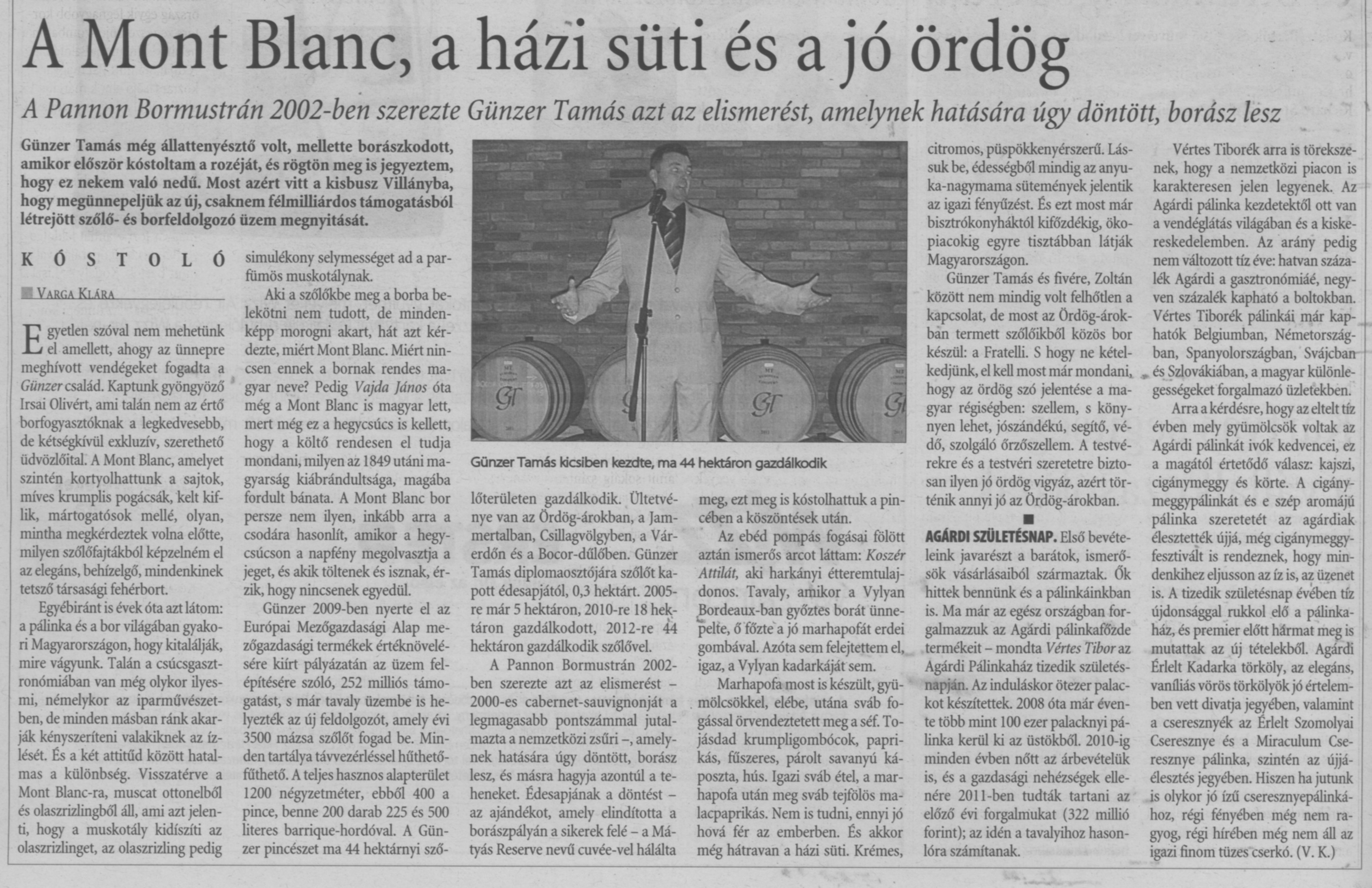 A Mont Blanc, a házi süti és a jó ördög