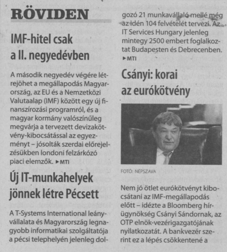 Új-IT munkahelyek jönnek létre Pécsett