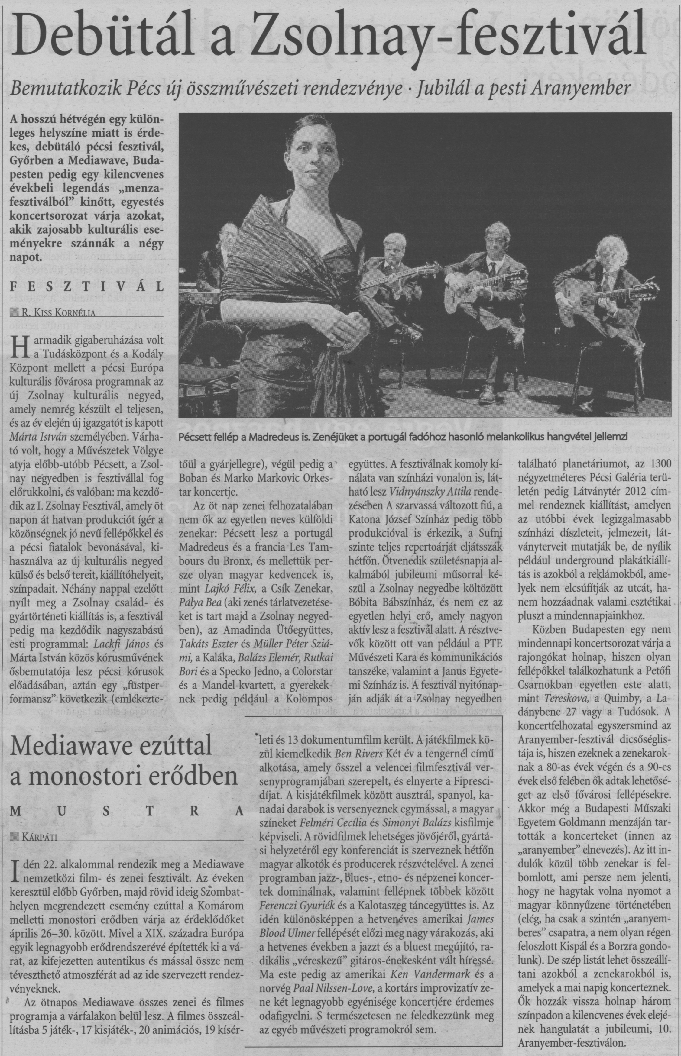 Debütál a Zsolnay-fesztivál