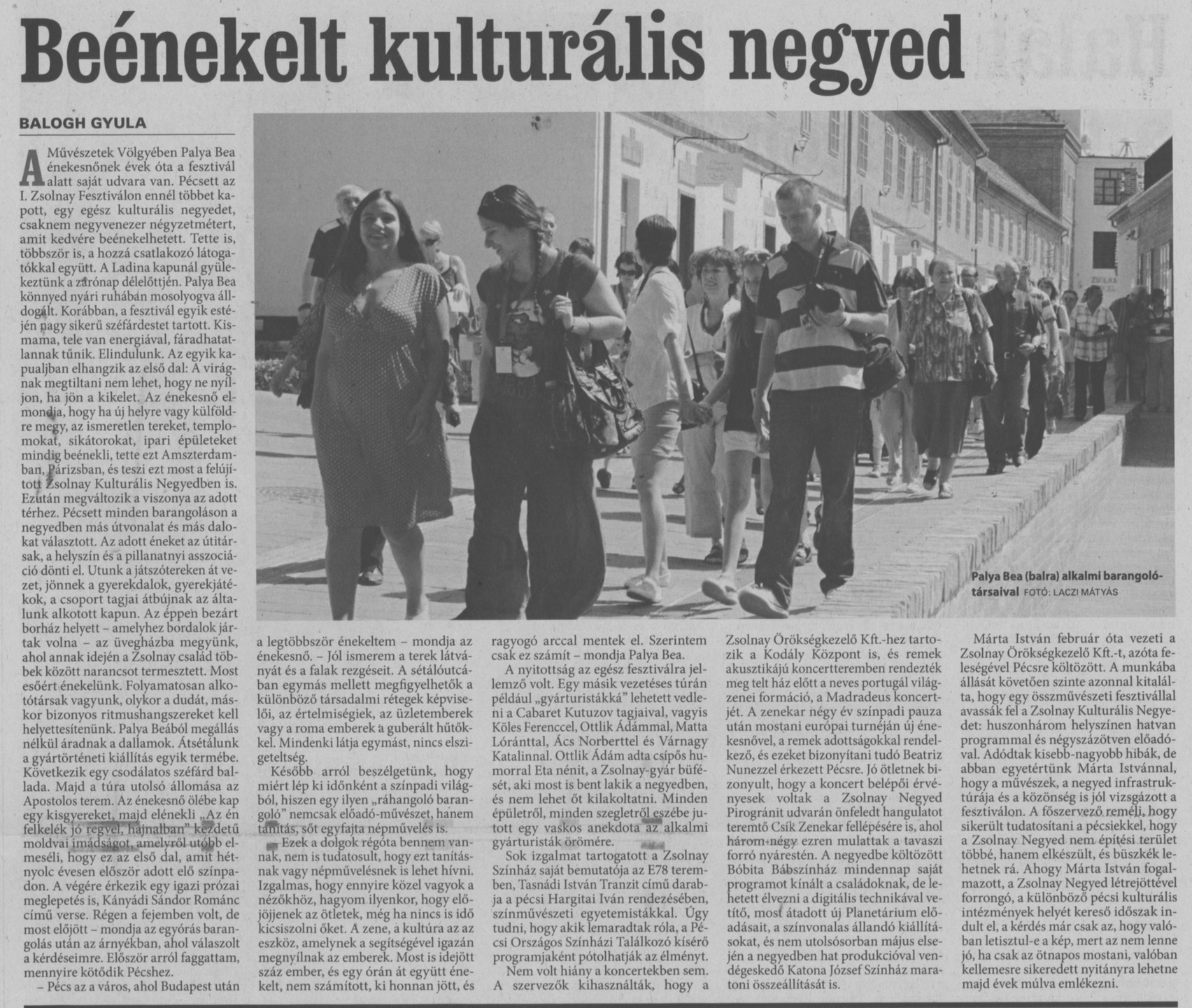 Beénekelt kulturális negyed