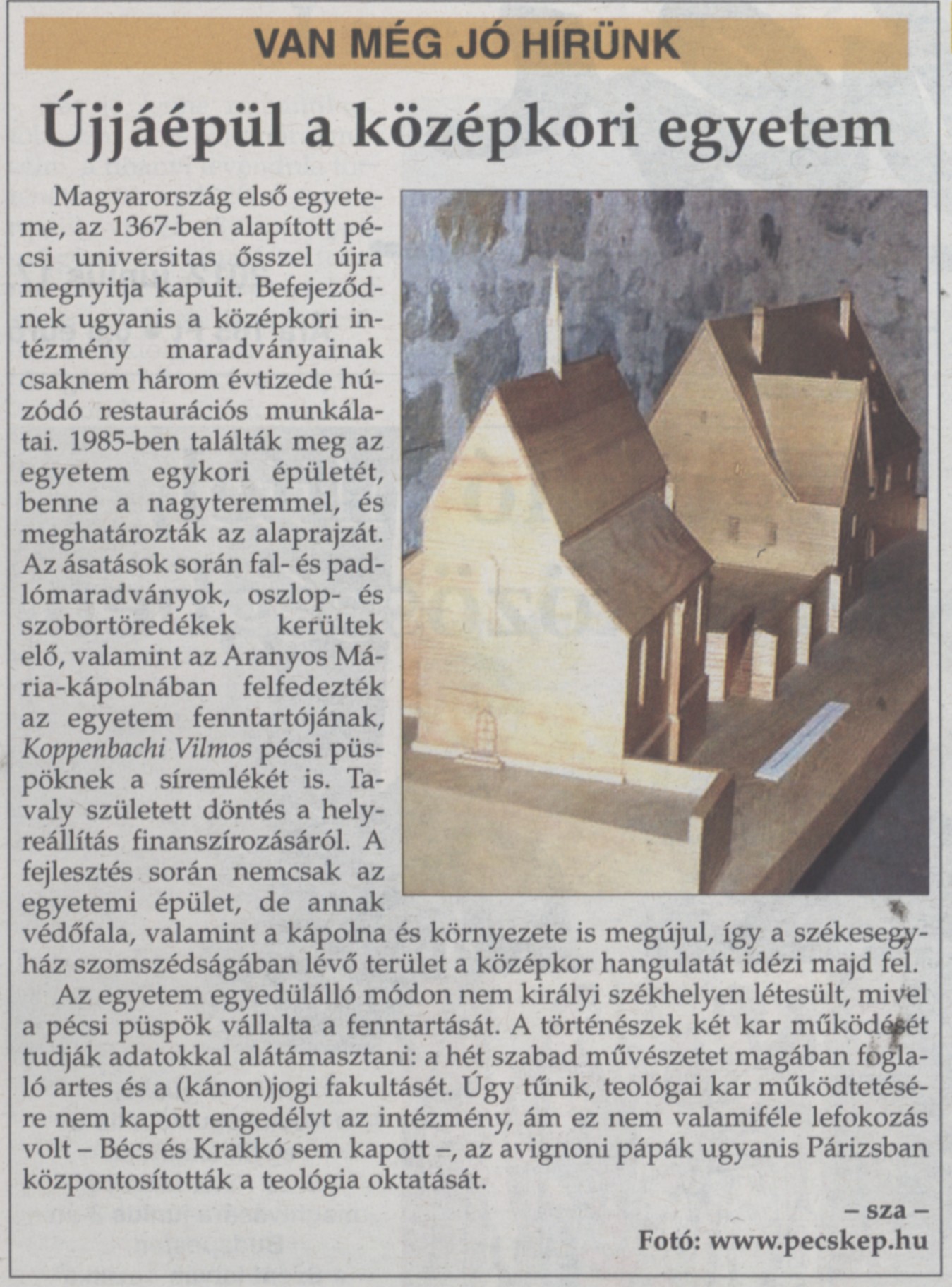 Újjáépül a középkori egyetem