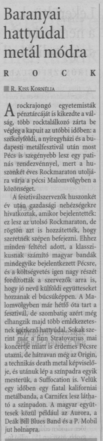 Baranyai hattyúdal metál módra
