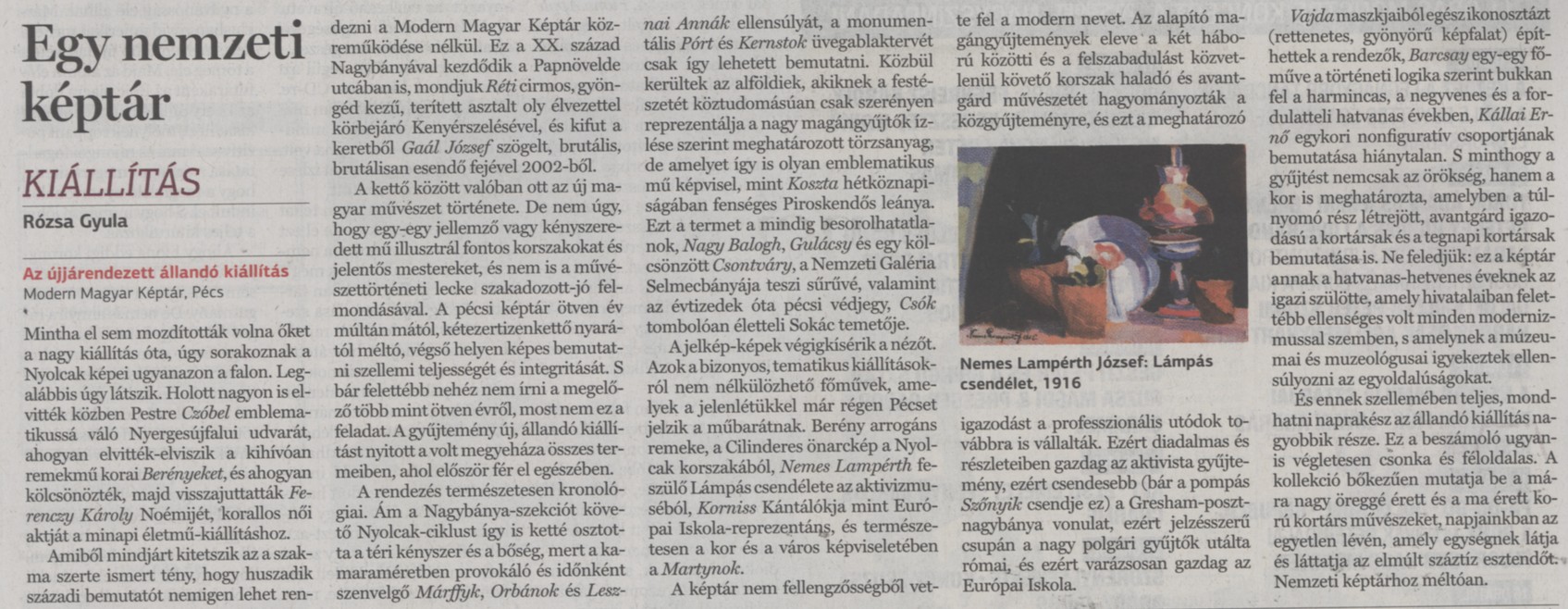 Egy nemzeti képtár