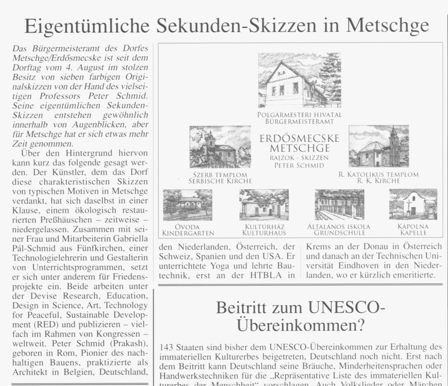 Eigentümliche Sekunden-Skizzen in Metschge