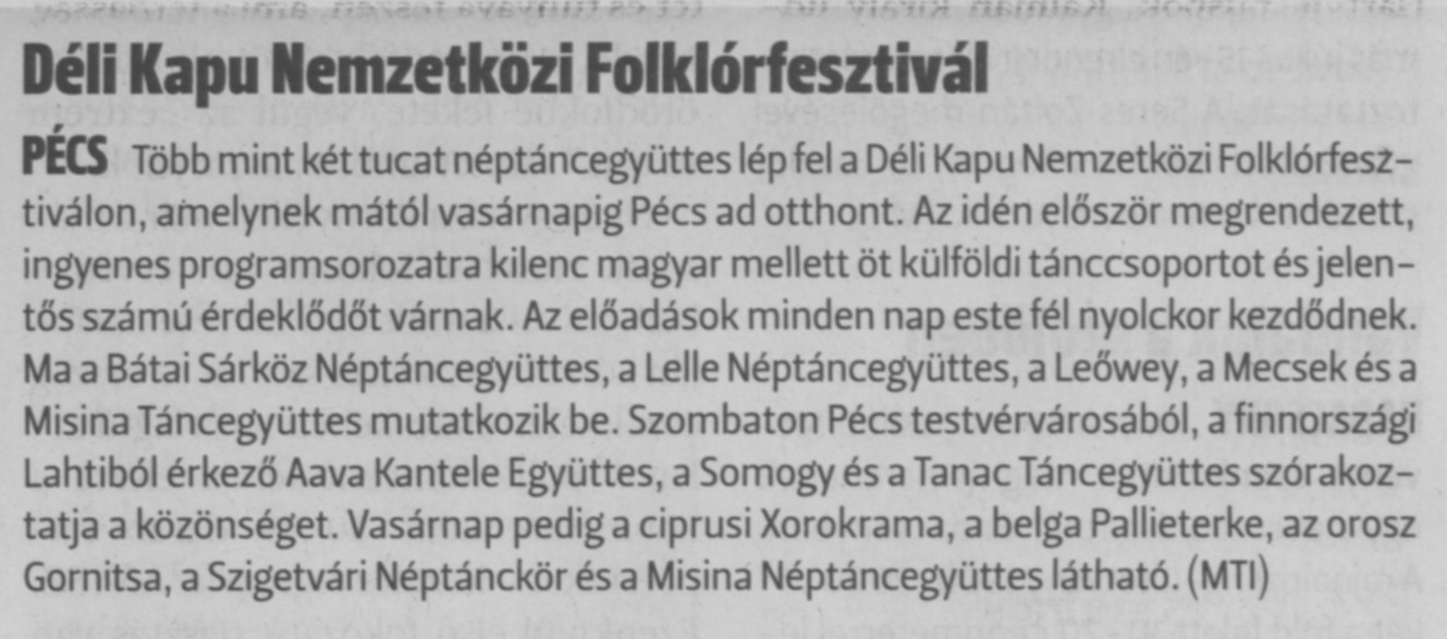 Déli Kapu Nemzetközi Folklórfesztivál