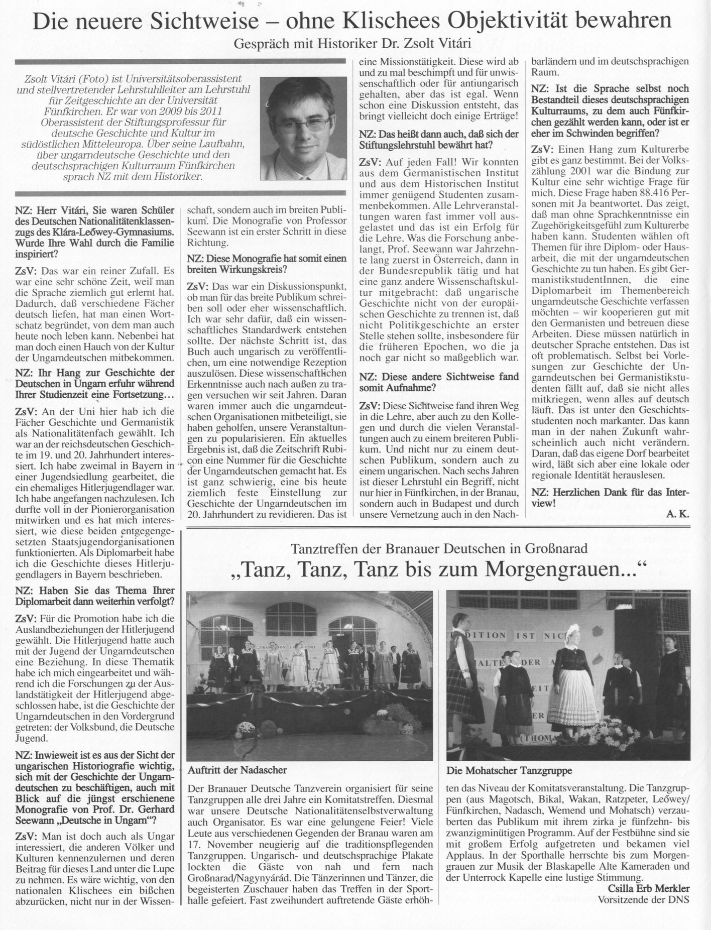 "Tanz, Tanz, Tanz bis zum Morgengrauen..." Tanztreffen der Branauer Deutschen in Grossnarad