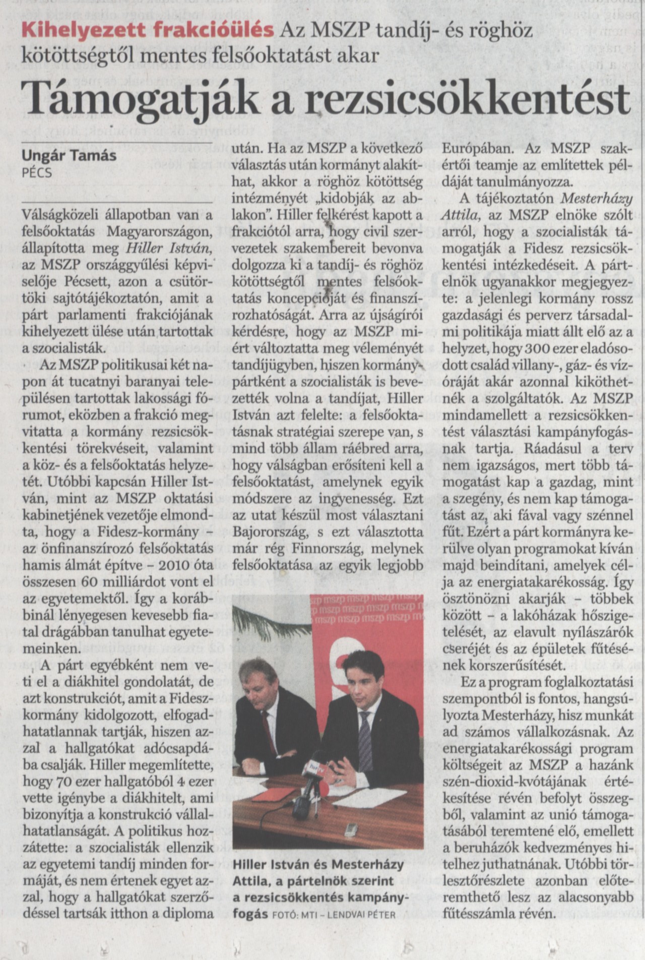 Támogatják a rezsicsökkentést