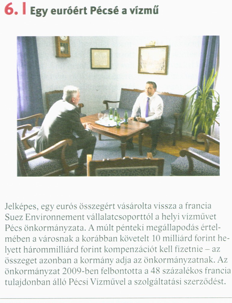 Egy euróért Pécsé a vízmű