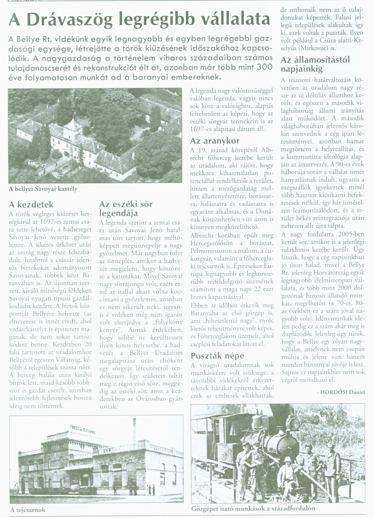 A Drávaszög legrégebbi vállalata
