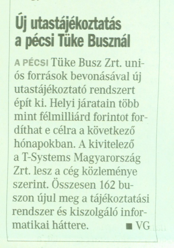 Új utastájékoztatás a pécsi Tüke Busznál