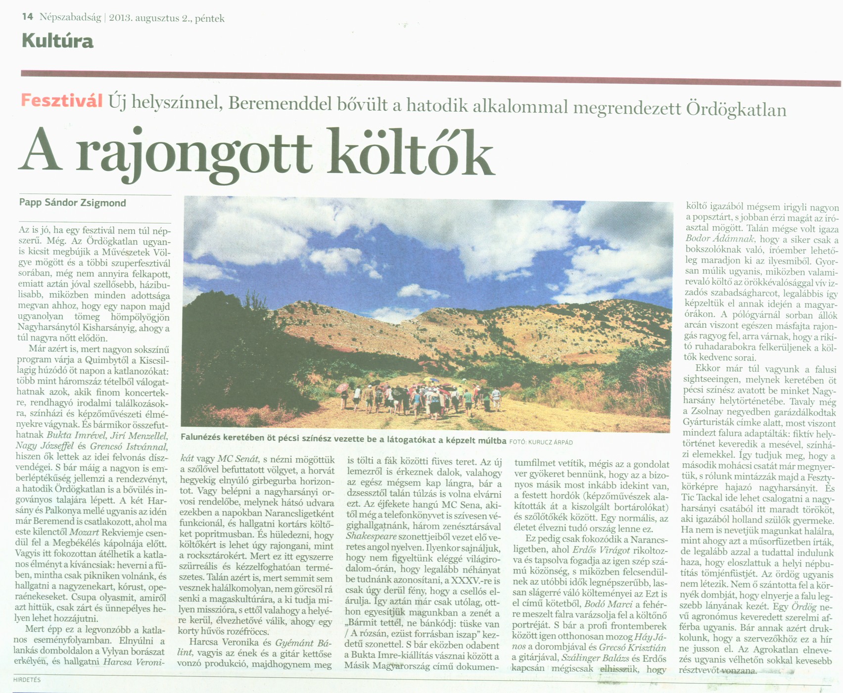 A rajongott költők Új helyszínnel, Beremenddel bővült a hatodik alkalommal megrendezett Ördögkatlan