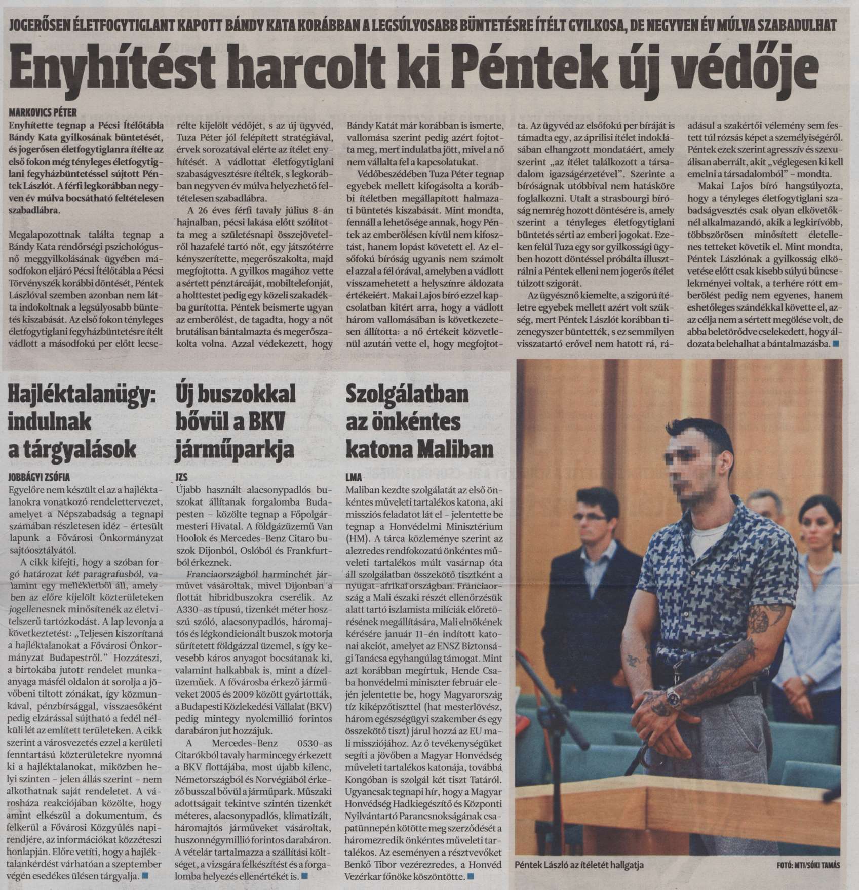 Enyhítést harcolt ki Péntek új védője