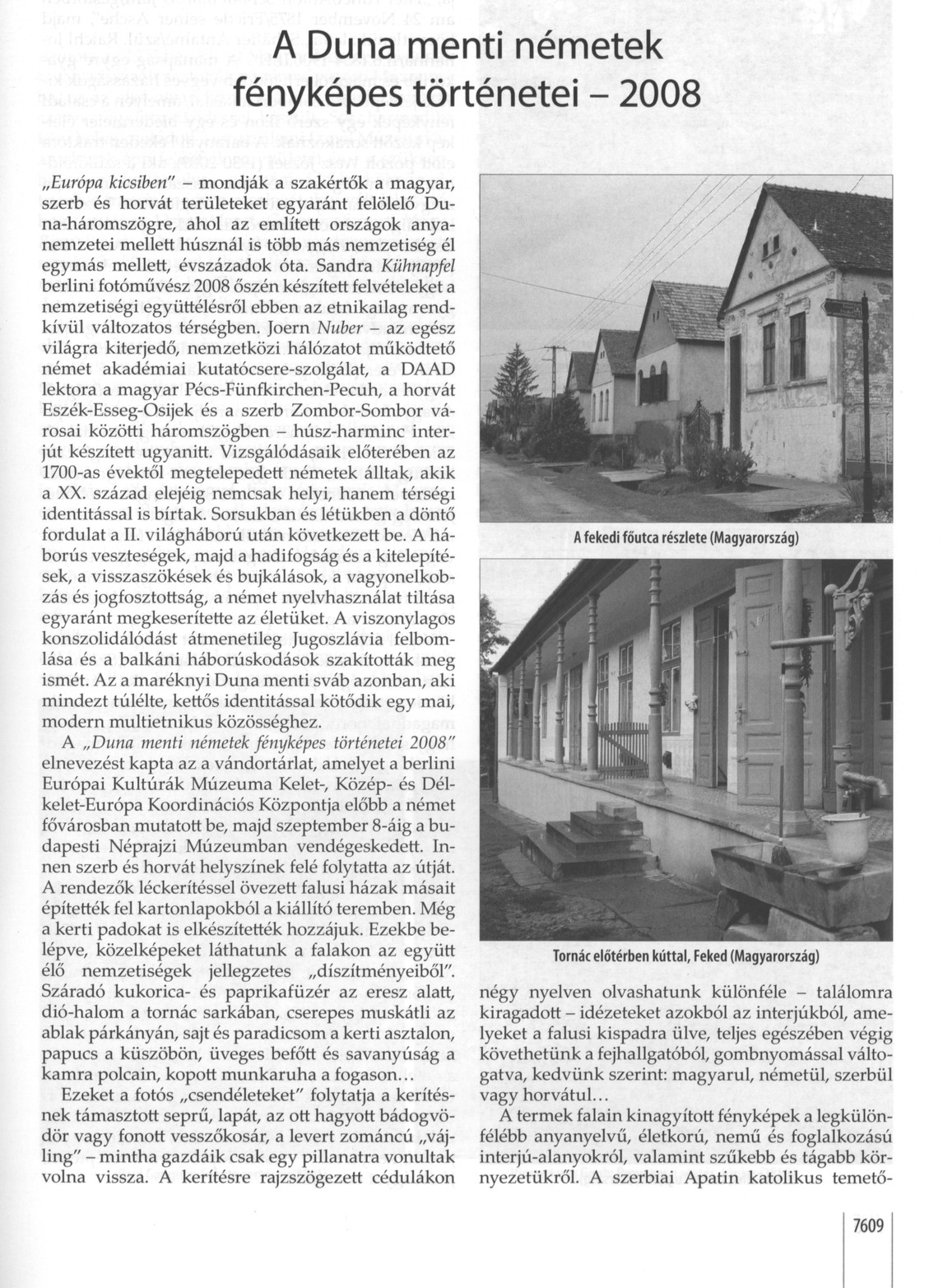 A Duna menti németek fényképes történetei - 2008