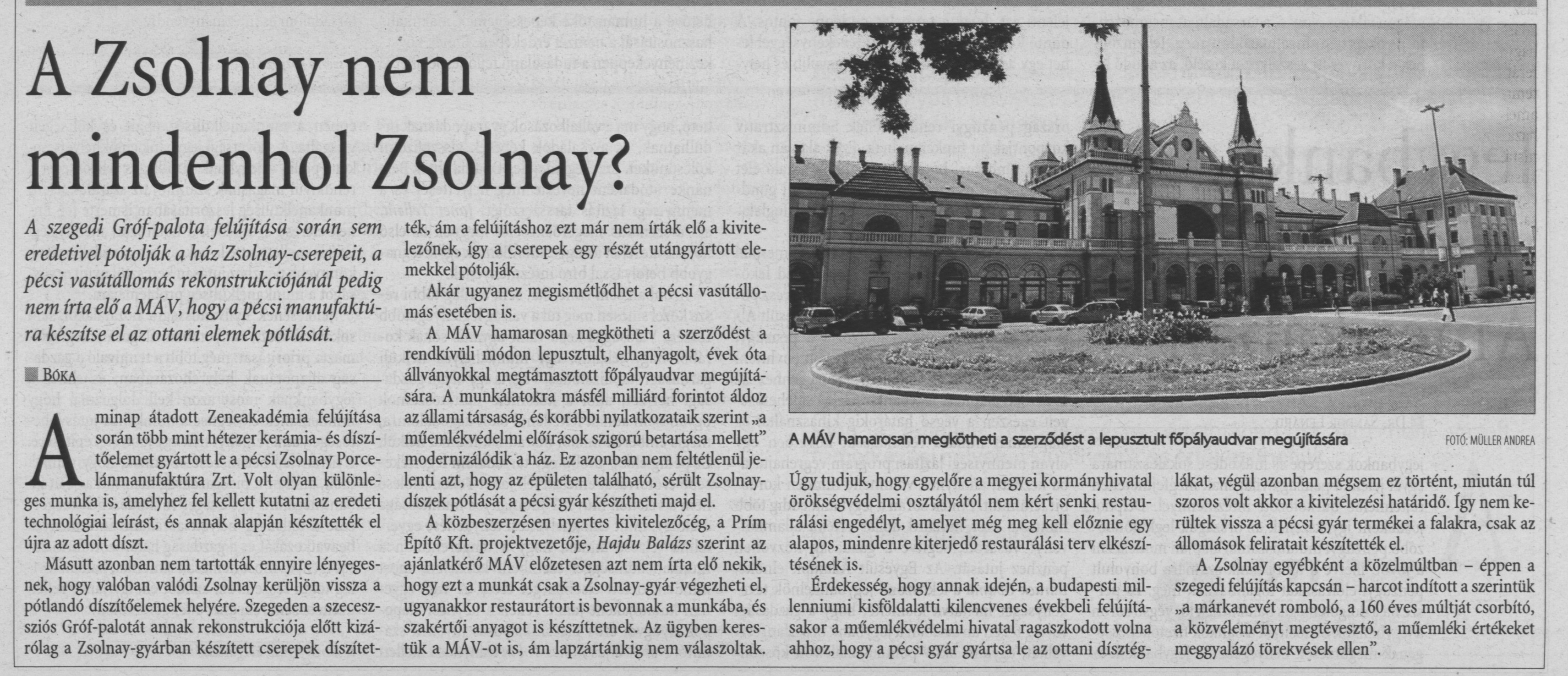 A Zsolnay nem mindenhol Zsolnay?