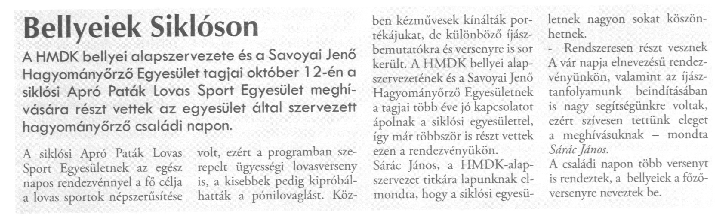 Bellyeiek Siklóson