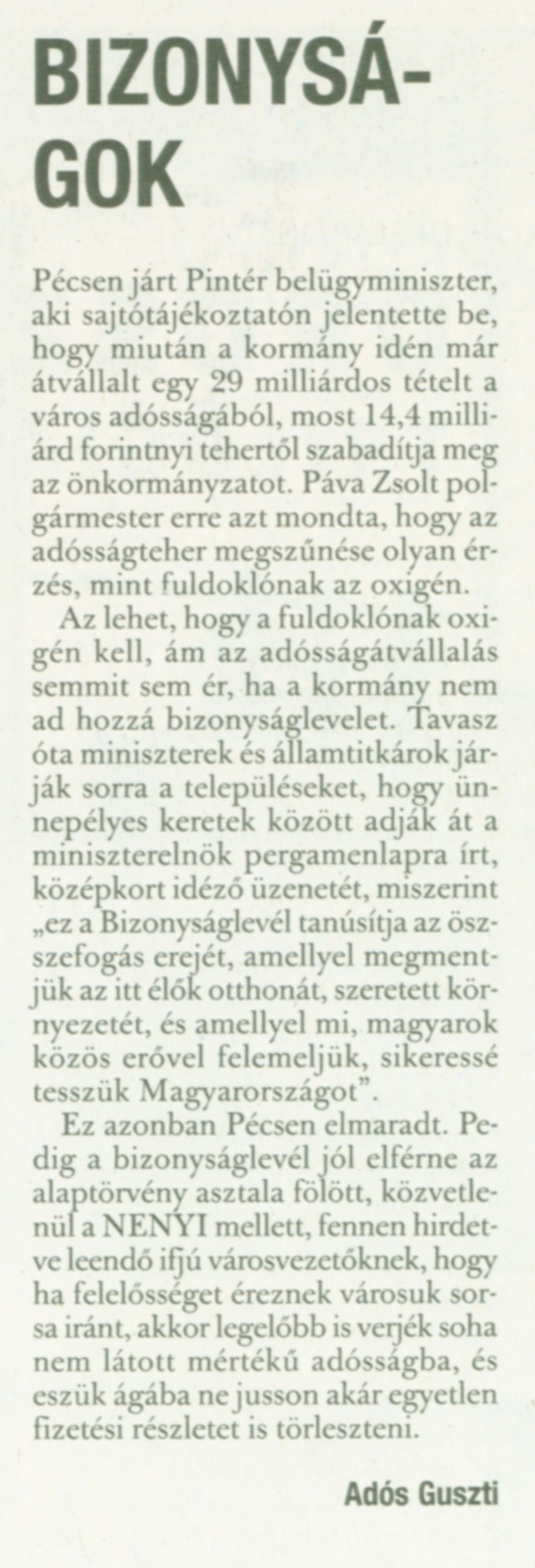 Bizonyságok