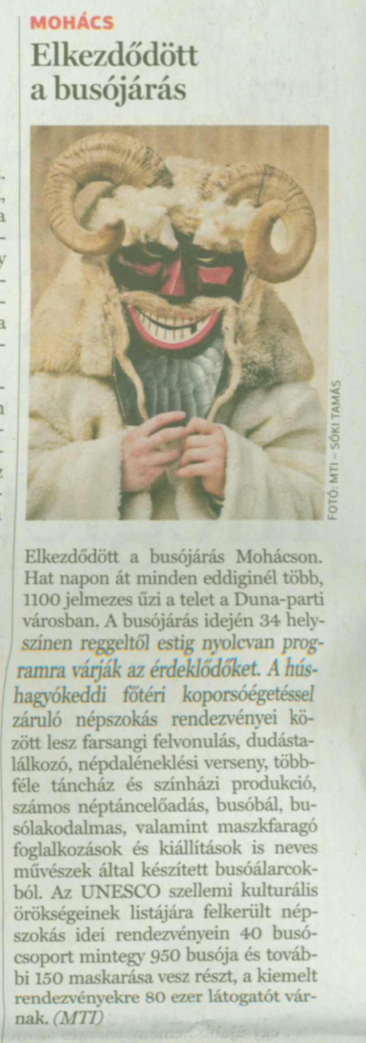 Elkezdődött a busójárás