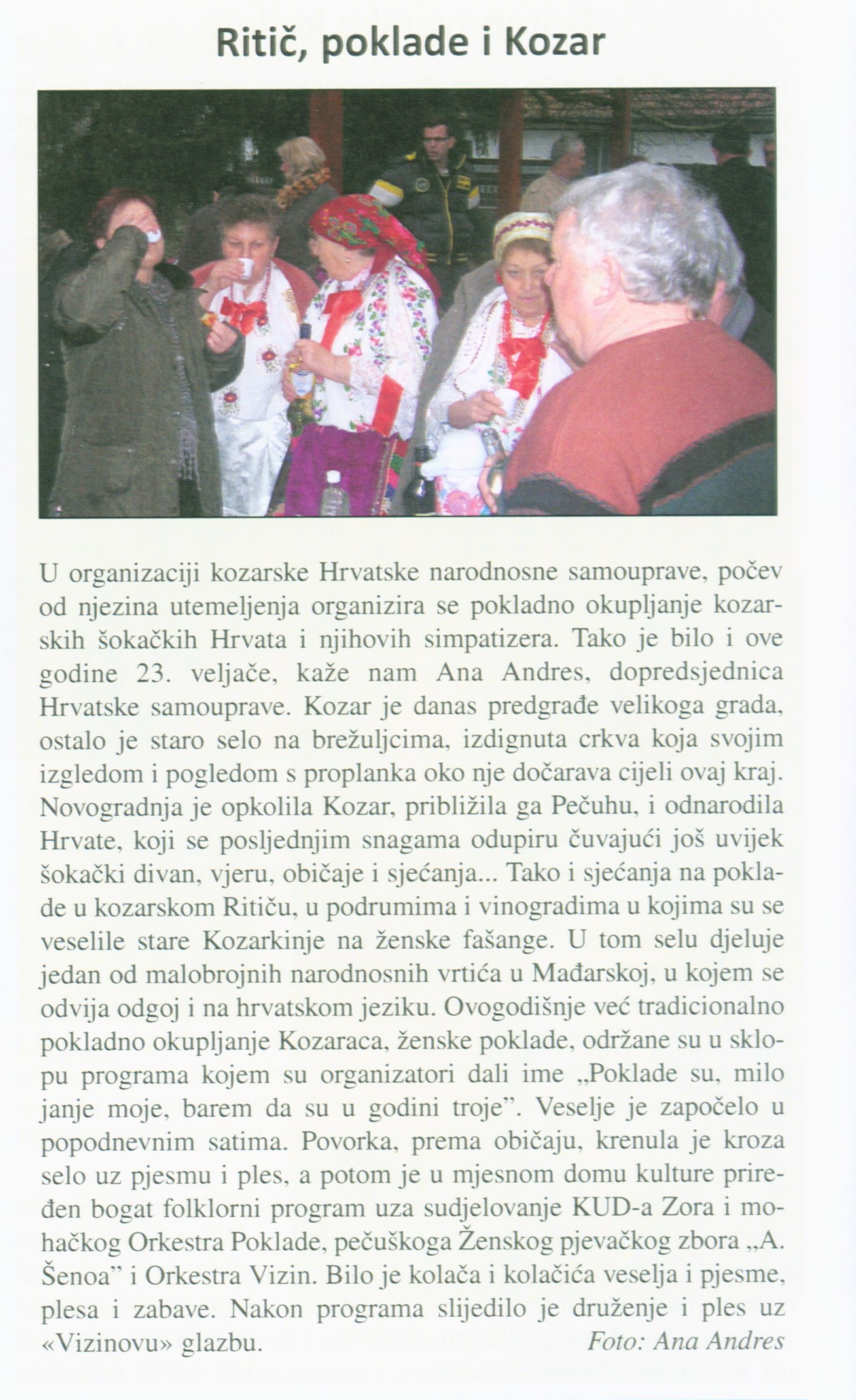 Ritič, poklade i Kozar